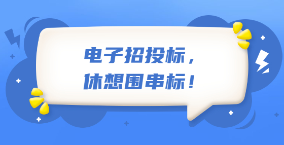 电子招投标，休想围串标！