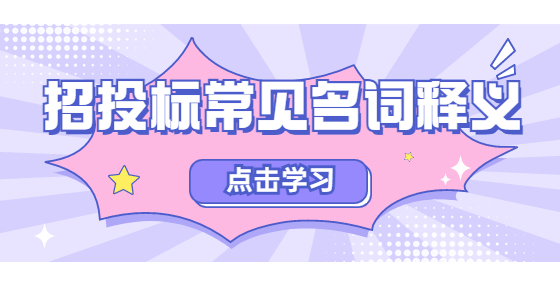 招投标常见名词释义