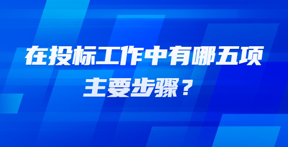 在投标工作中有哪五项主要步骤？