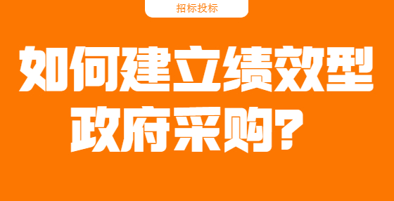 如何建立绩效型政府采购？