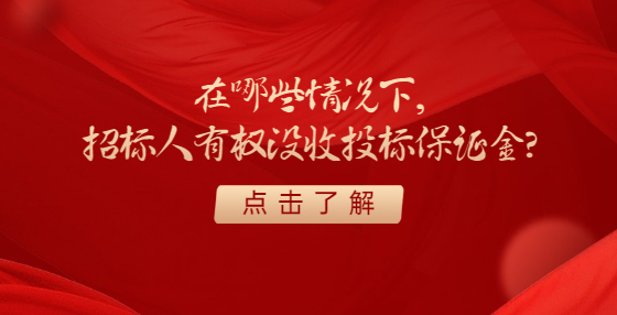 在哪些情况下，招标人有权没收投标保证金?