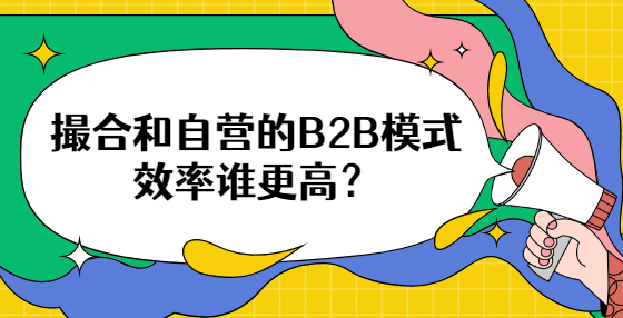 撮合和自营的B2B模式效率谁更高？