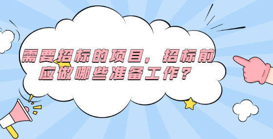 需要招标的项目，招标前应做哪些准备工作？