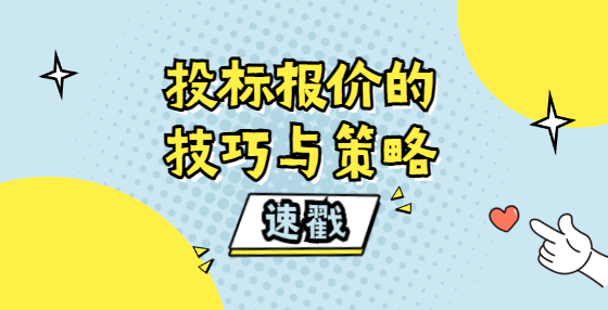 投标报价的技巧与策略