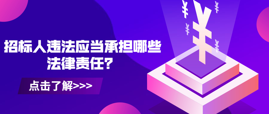 招标人违法应当承担哪些法律责任？