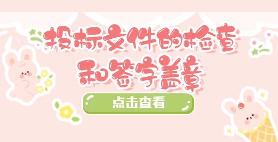 投标文件的检查和签字盖章