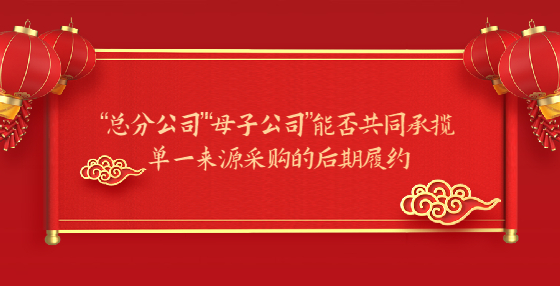 “总分公司”“母子公司”能否共同承揽单一来源采购的后期履约