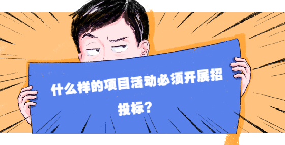  什么样的项目活动必须开展招投标？