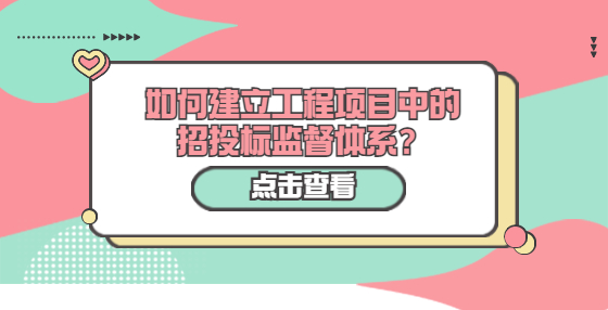 如何建立工程项目中的招投标监督体系？