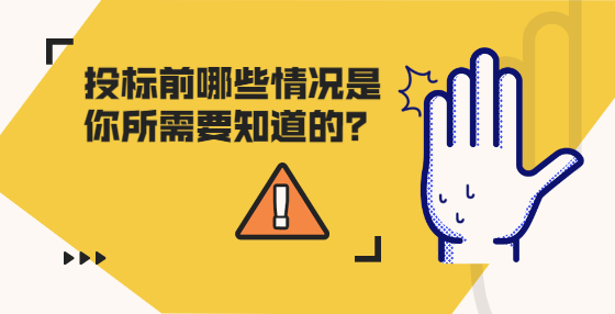 投标前哪些情况是你所需要知道的？