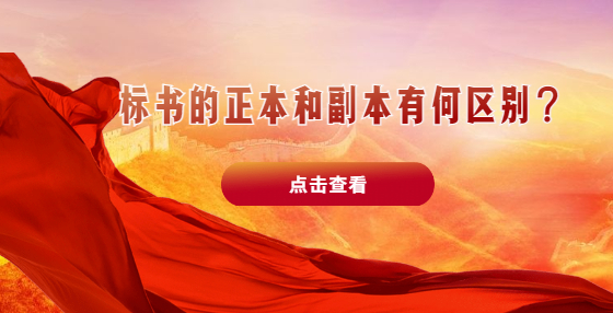 标书的正本和副本有何区别？