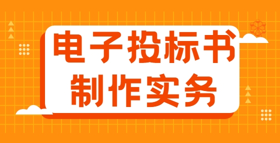 电子投标标书制作实务