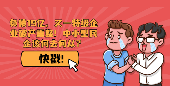 负债19亿，又一特级企业破产重整！中小型民企该何去何从？