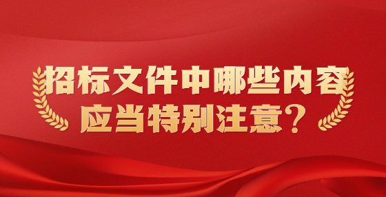 招标文件中哪些内容应当特别注意？