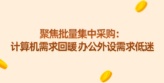 聚焦批量集中采购：计算机需求回暖 办公外设需求低迷