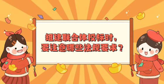 组建联合体投标时，要注意哪些法规要求？