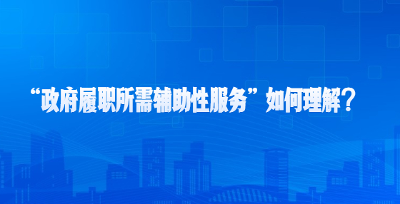 “政府履职所需辅助性服务”如何理解？