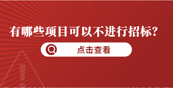 有哪些项目可以不进行招标？