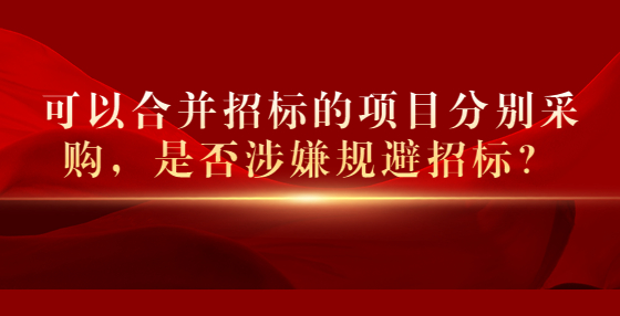 可以合并招标的项目分别采购，是否涉嫌规避招标？