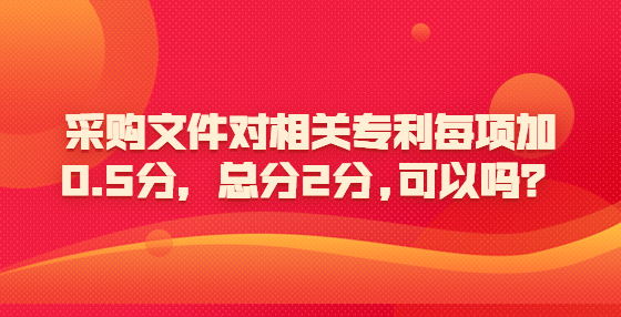 采购文件对相关专利每项加0.5分，总分2分,可以吗？
