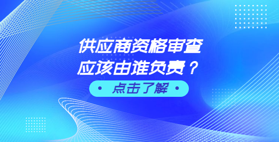 供应商资格审查应该由谁负责？