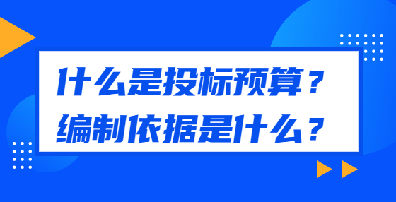 什么是投标预算？编制依据是什么？