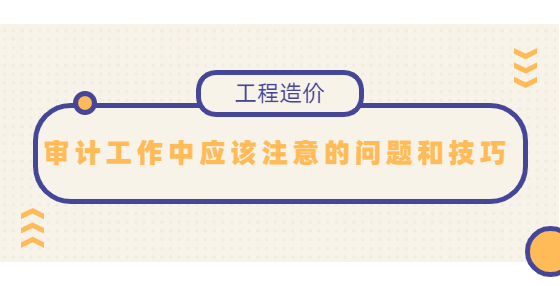 审计工作中应该注意的问题和技巧