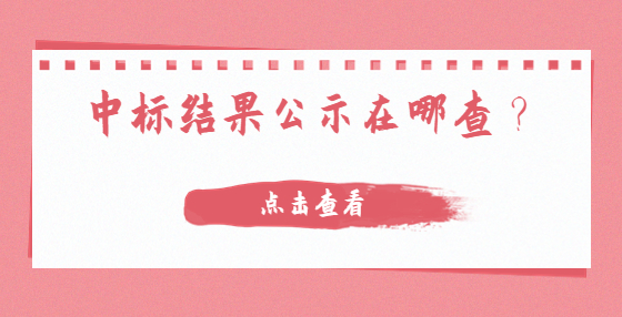 中标结果公示在哪查？