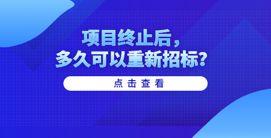 项目终止后，多久可以重新招标？