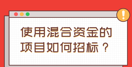 使用混合资金的项目如何招标？