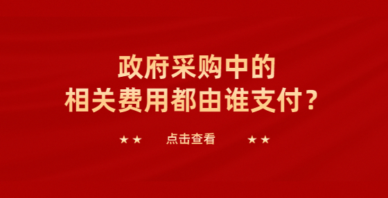 政府采购中的相关费用都由谁支付？