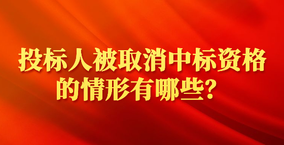 投标人被取消中标资格的情形有哪些？