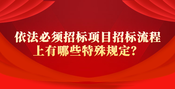 依法必须招标项目招标流程上有哪些特殊规定？