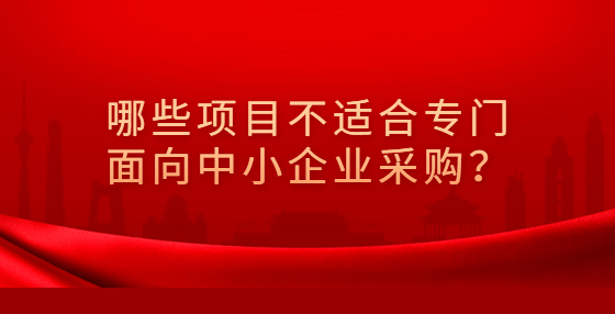 ​哪些项目不适合专门面向中小企业采购？