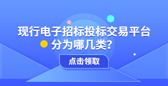 现行电子招标投标交易平台分为哪几类？