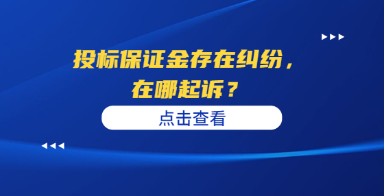 投标保证金存在纠纷，在哪起诉？