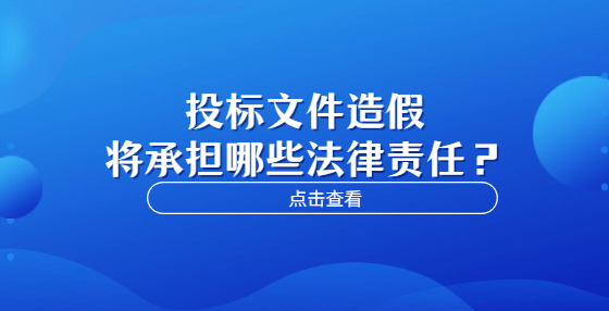 投标文件造假将承担哪些法律责任？