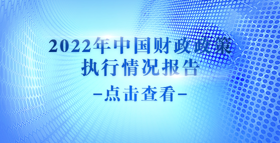 2022年中国财政政策执行情况报告